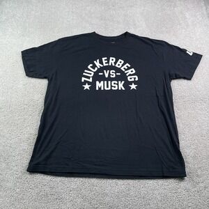 UFC Shirt Mens 2X Black Zuckerberg vs Musk MMA Ju Jitsu Fighting